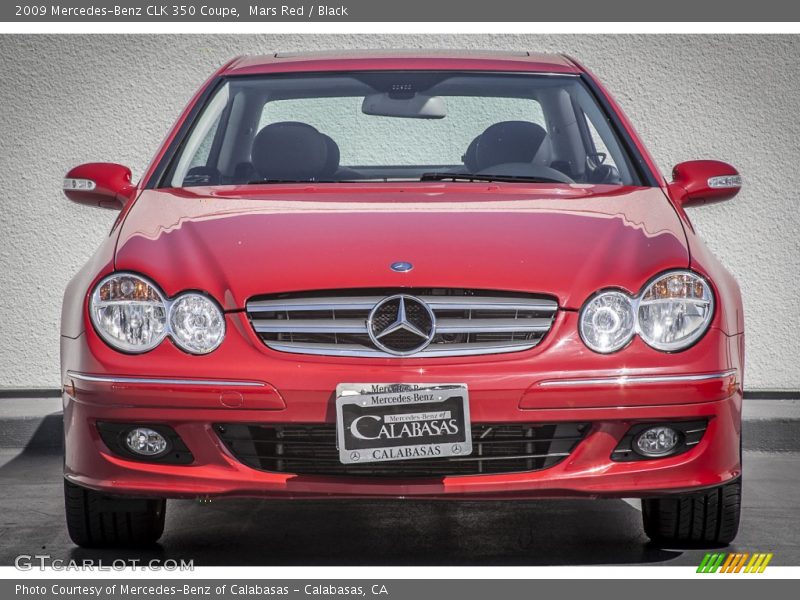 Mars Red / Black 2009 Mercedes-Benz CLK 350 Coupe