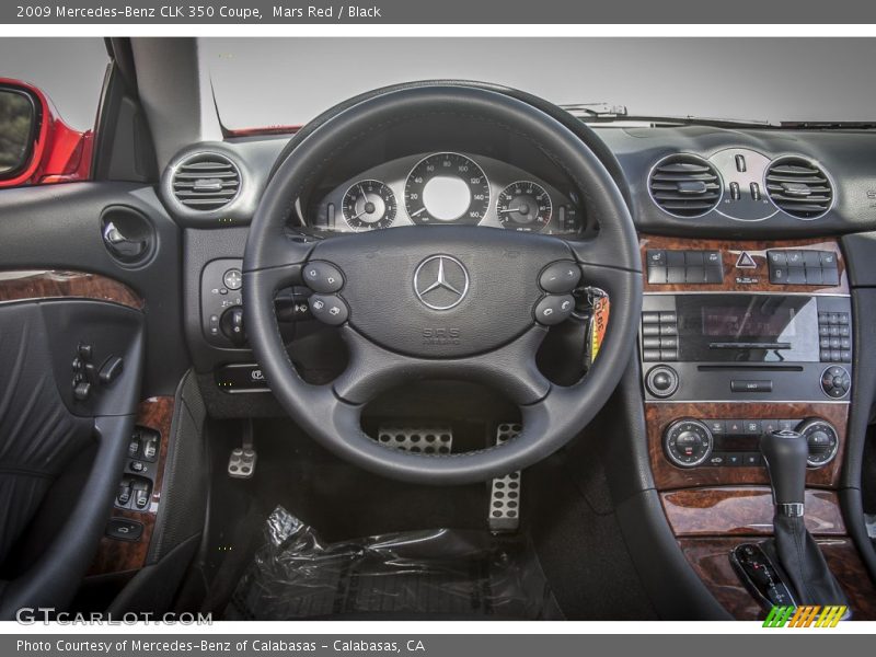 Mars Red / Black 2009 Mercedes-Benz CLK 350 Coupe