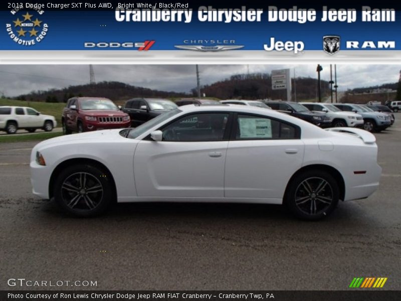 Bright White / Black/Red 2013 Dodge Charger SXT Plus AWD