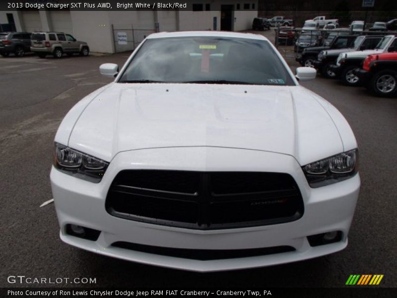 Bright White / Black/Red 2013 Dodge Charger SXT Plus AWD