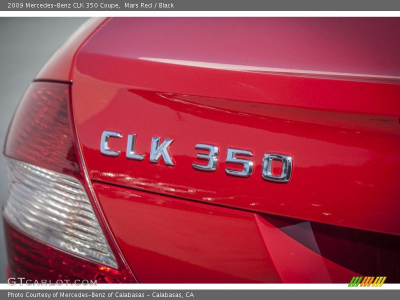 Mars Red / Black 2009 Mercedes-Benz CLK 350 Coupe