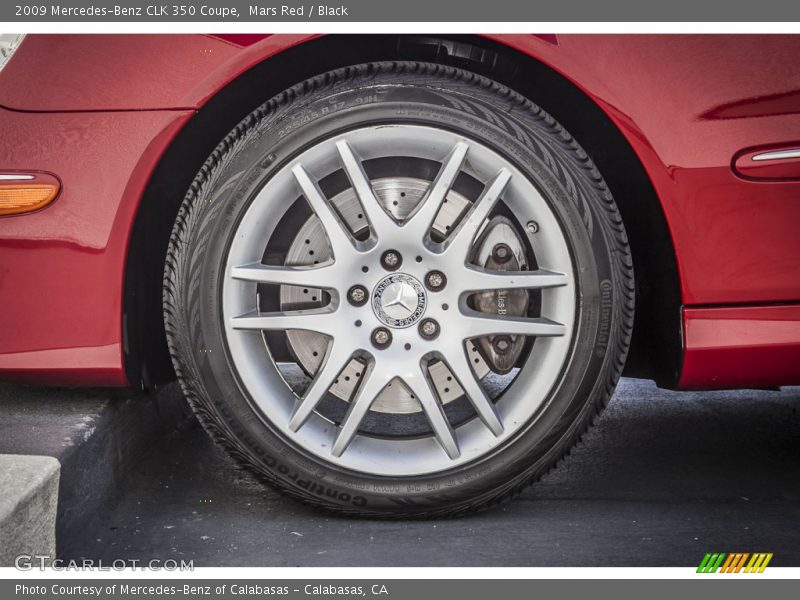 Mars Red / Black 2009 Mercedes-Benz CLK 350 Coupe