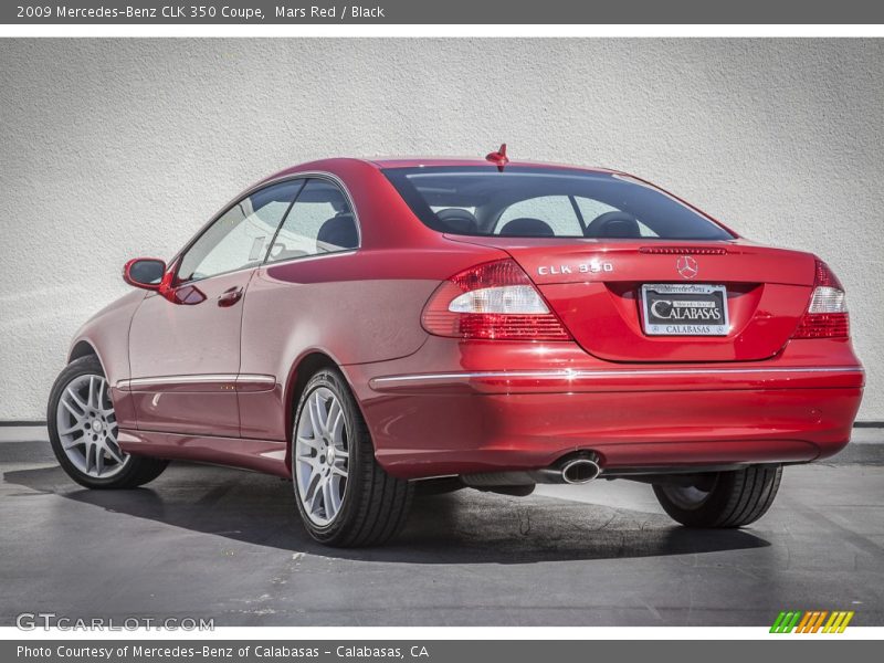 Mars Red / Black 2009 Mercedes-Benz CLK 350 Coupe