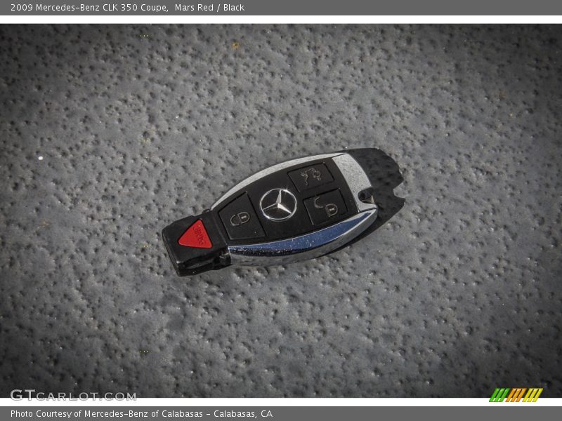 Mars Red / Black 2009 Mercedes-Benz CLK 350 Coupe