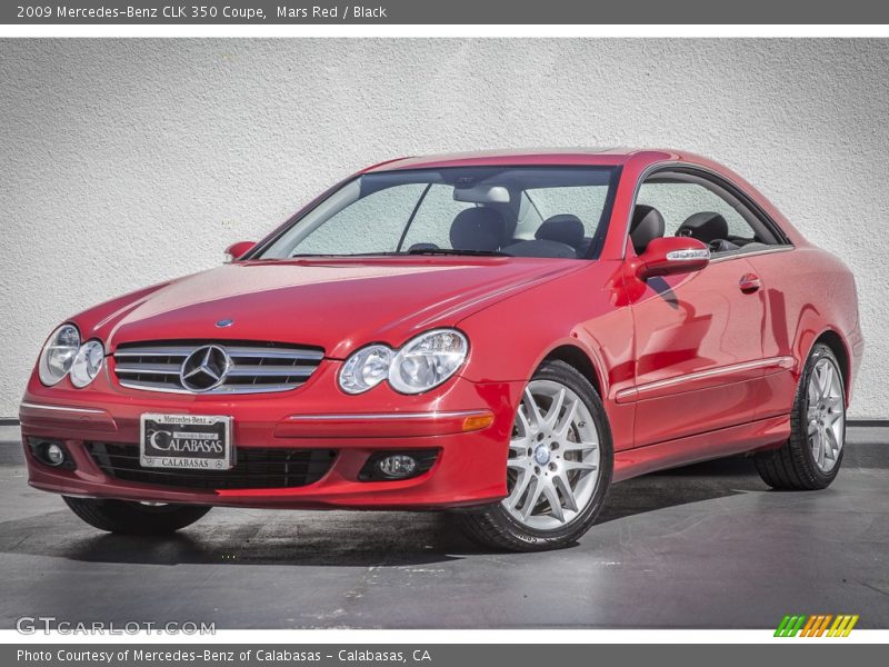 Mars Red / Black 2009 Mercedes-Benz CLK 350 Coupe