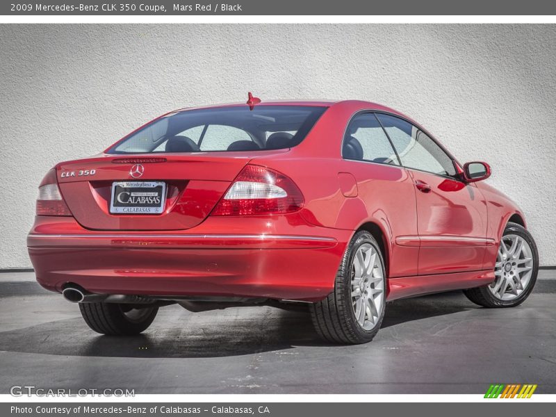 Mars Red / Black 2009 Mercedes-Benz CLK 350 Coupe