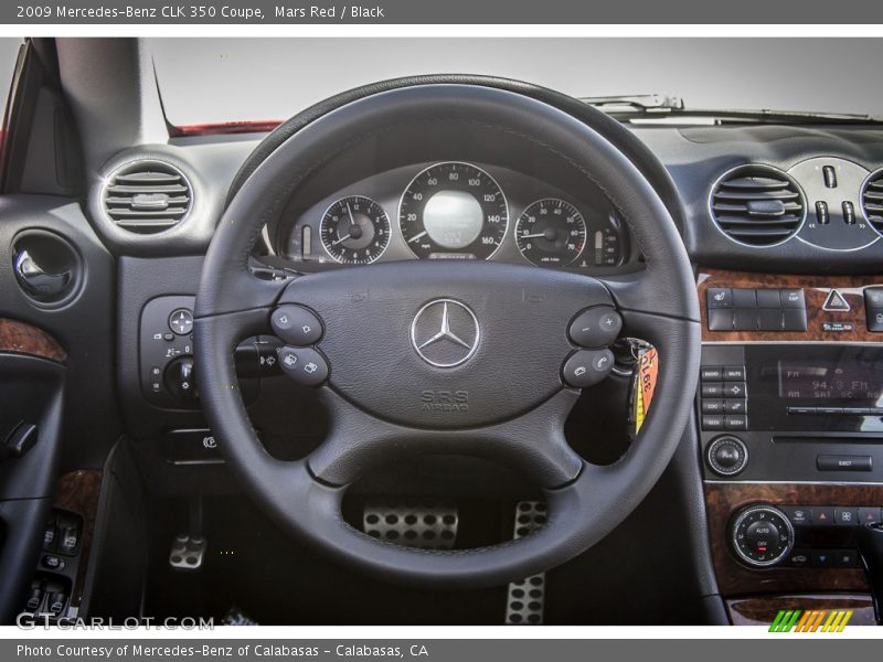 Mars Red / Black 2009 Mercedes-Benz CLK 350 Coupe