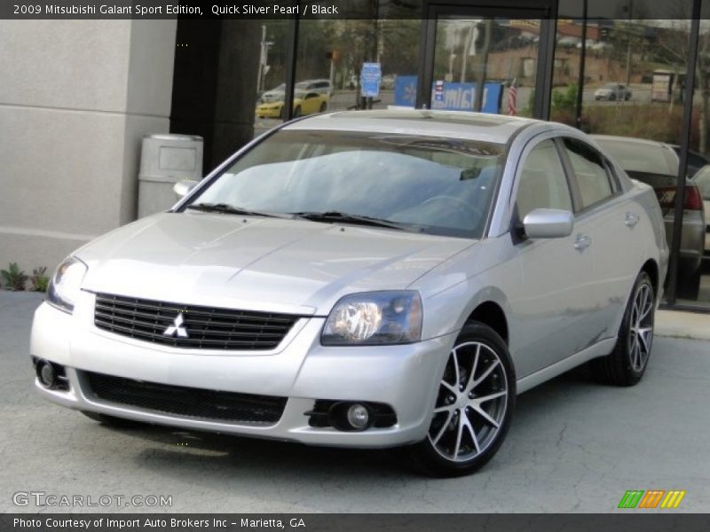 Quick Silver Pearl / Black 2009 Mitsubishi Galant Sport Edition