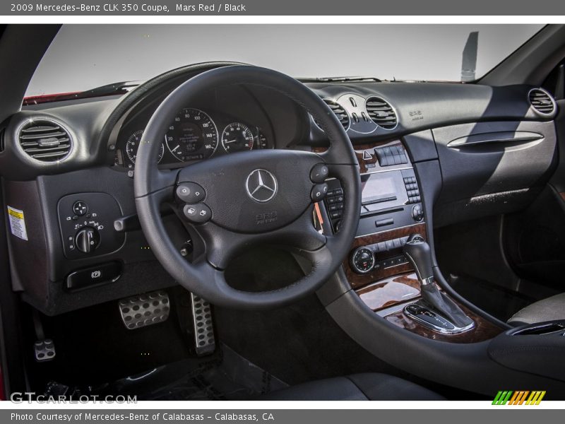 Mars Red / Black 2009 Mercedes-Benz CLK 350 Coupe