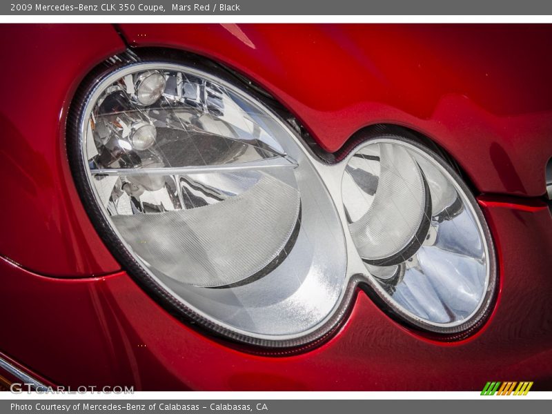 Mars Red / Black 2009 Mercedes-Benz CLK 350 Coupe