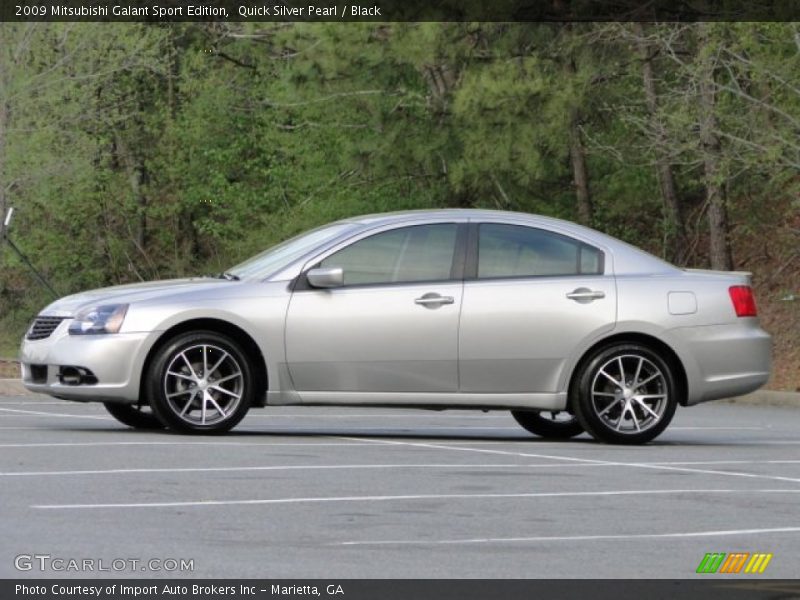 Quick Silver Pearl / Black 2009 Mitsubishi Galant Sport Edition