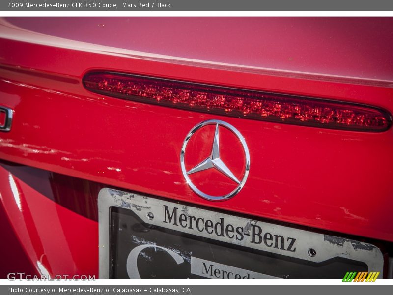 Mars Red / Black 2009 Mercedes-Benz CLK 350 Coupe