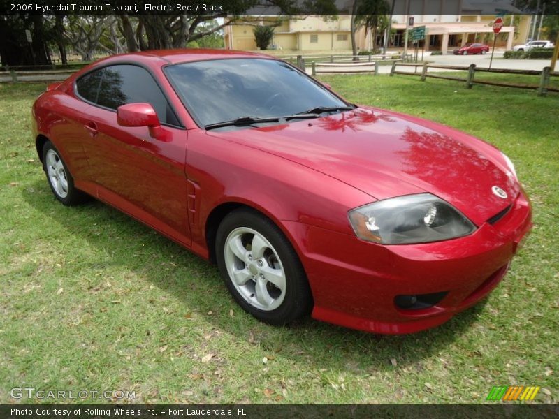 Electric Red / Black 2006 Hyundai Tiburon Tuscani