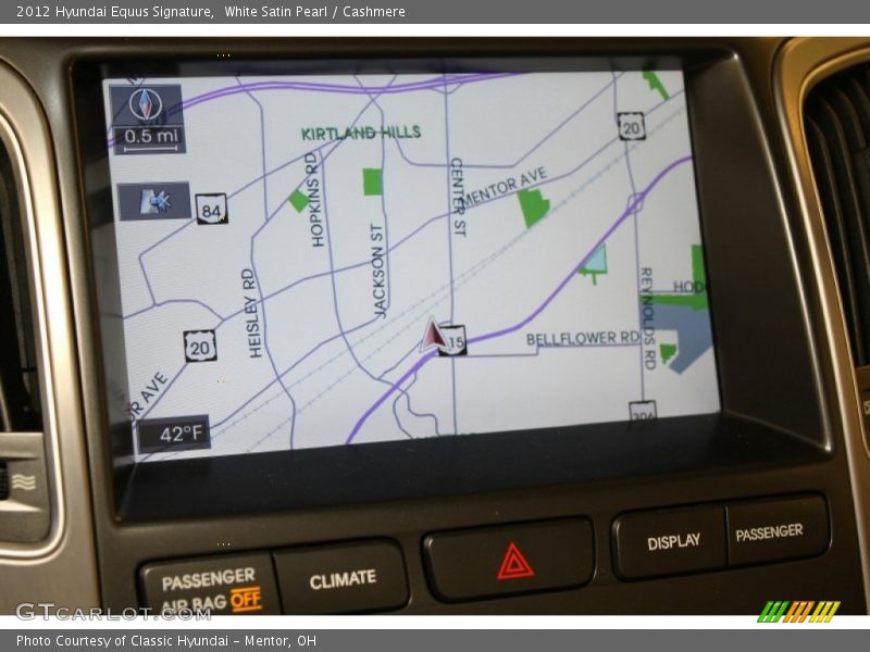Navigation of 2012 Equus Signature