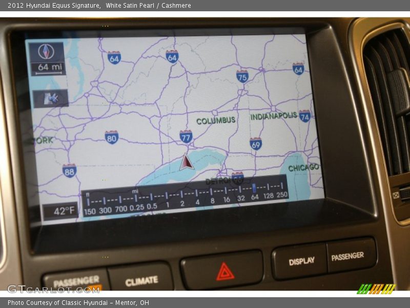 Navigation of 2012 Equus Signature