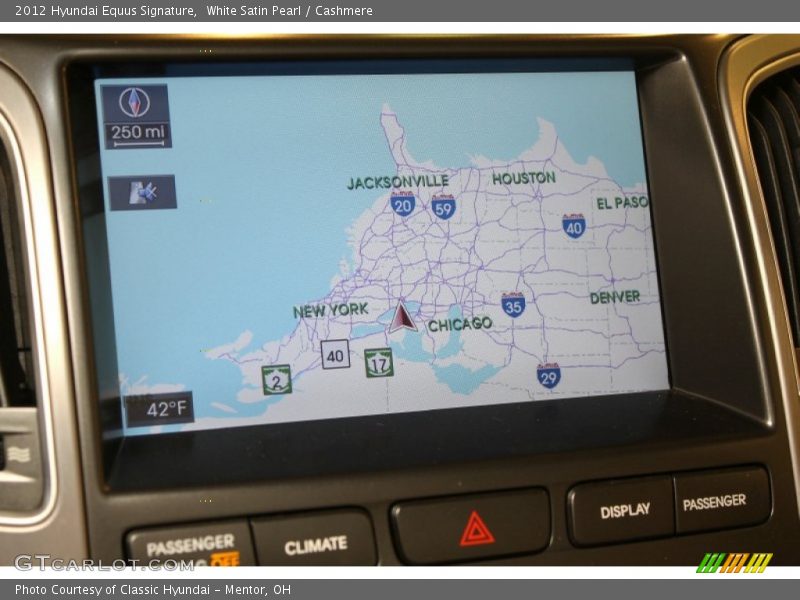 Navigation of 2012 Equus Signature