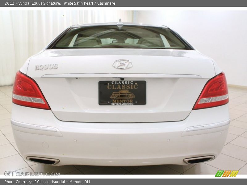 White Satin Pearl / Cashmere 2012 Hyundai Equus Signature