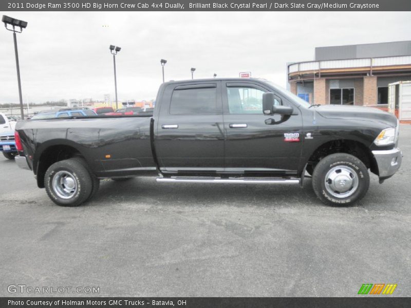 Brilliant Black Crystal Pearl / Dark Slate Gray/Medium Graystone 2011 Dodge Ram 3500 HD Big Horn Crew Cab 4x4 Dually
