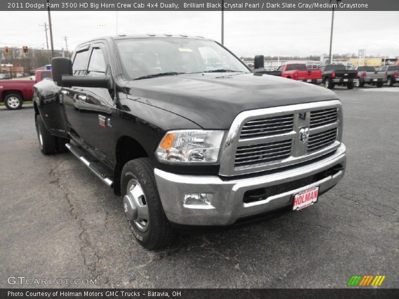 Brilliant Black Crystal Pearl / Dark Slate Gray/Medium Graystone 2011 Dodge Ram 3500 HD Big Horn Crew Cab 4x4 Dually