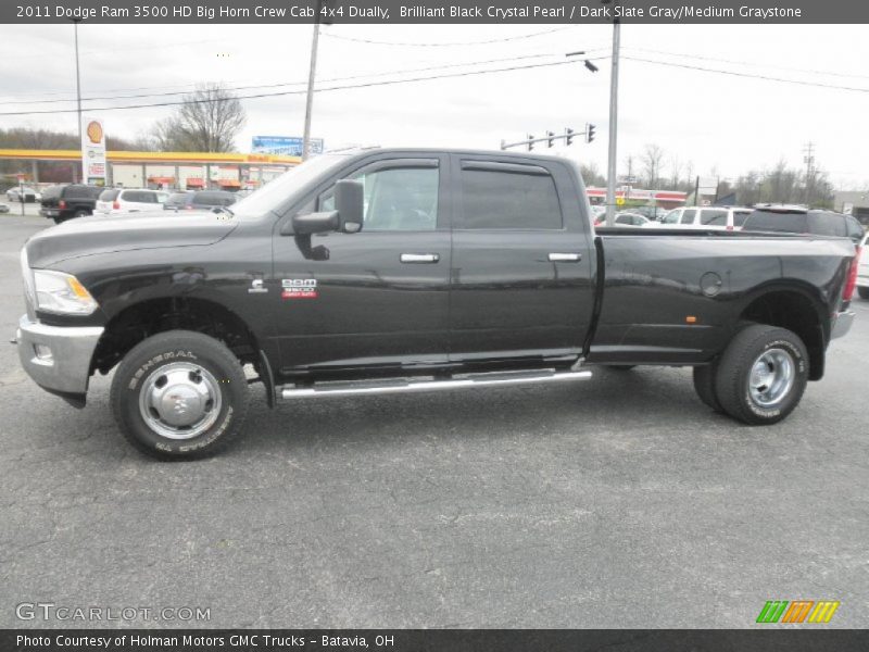 Brilliant Black Crystal Pearl / Dark Slate Gray/Medium Graystone 2011 Dodge Ram 3500 HD Big Horn Crew Cab 4x4 Dually
