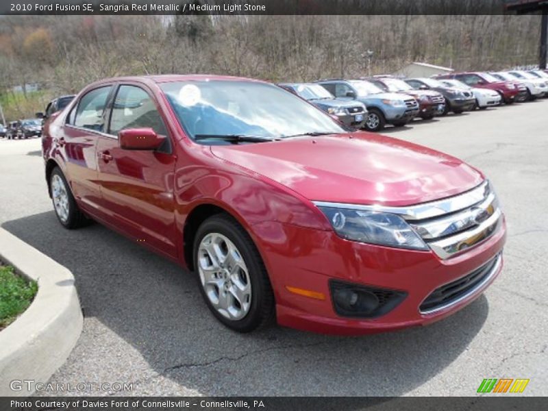Sangria Red Metallic / Medium Light Stone 2010 Ford Fusion SE