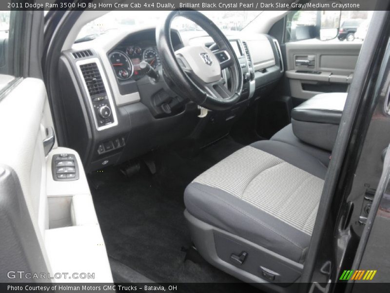 Brilliant Black Crystal Pearl / Dark Slate Gray/Medium Graystone 2011 Dodge Ram 3500 HD Big Horn Crew Cab 4x4 Dually