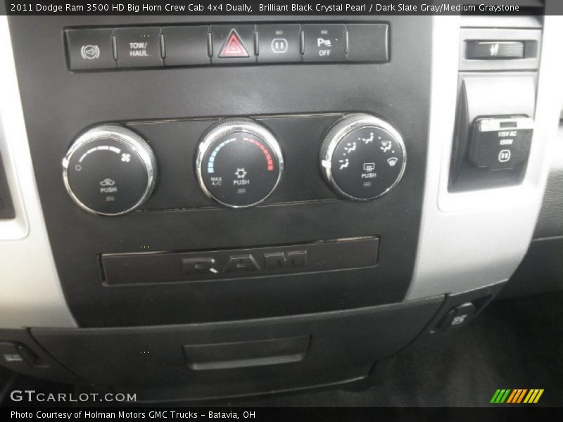 Brilliant Black Crystal Pearl / Dark Slate Gray/Medium Graystone 2011 Dodge Ram 3500 HD Big Horn Crew Cab 4x4 Dually