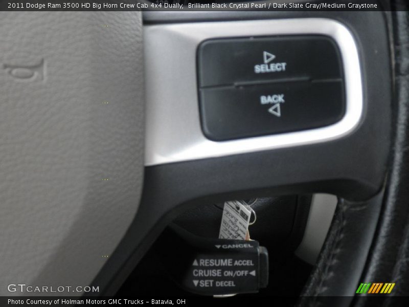 Brilliant Black Crystal Pearl / Dark Slate Gray/Medium Graystone 2011 Dodge Ram 3500 HD Big Horn Crew Cab 4x4 Dually