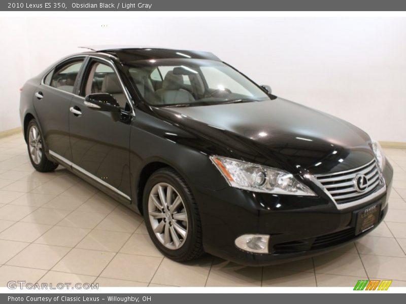 Obsidian Black / Light Gray 2010 Lexus ES 350