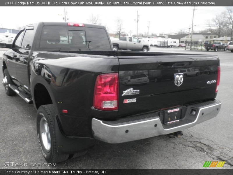 Brilliant Black Crystal Pearl / Dark Slate Gray/Medium Graystone 2011 Dodge Ram 3500 HD Big Horn Crew Cab 4x4 Dually