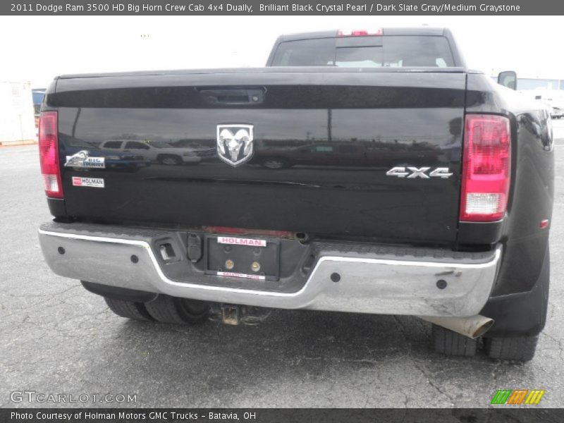 Brilliant Black Crystal Pearl / Dark Slate Gray/Medium Graystone 2011 Dodge Ram 3500 HD Big Horn Crew Cab 4x4 Dually