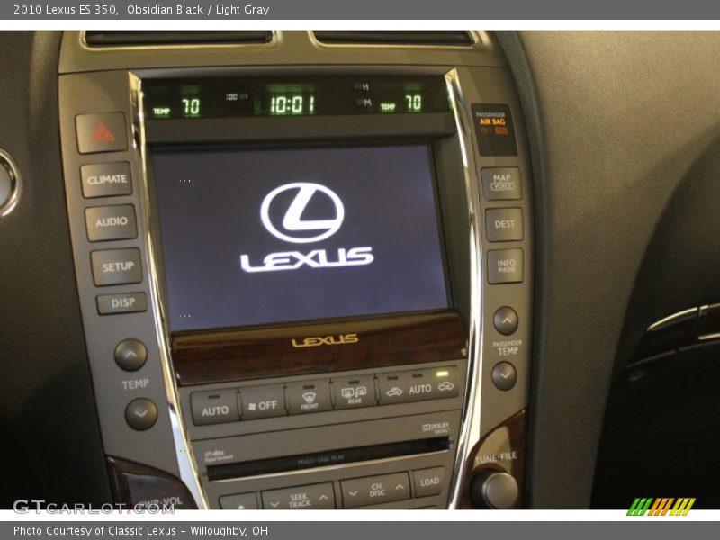 Obsidian Black / Light Gray 2010 Lexus ES 350