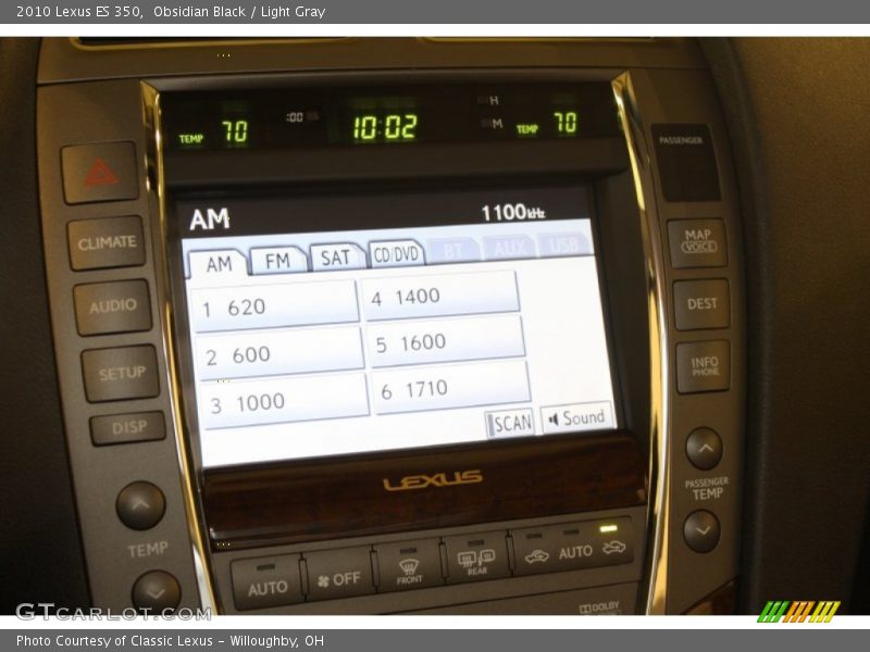 Obsidian Black / Light Gray 2010 Lexus ES 350