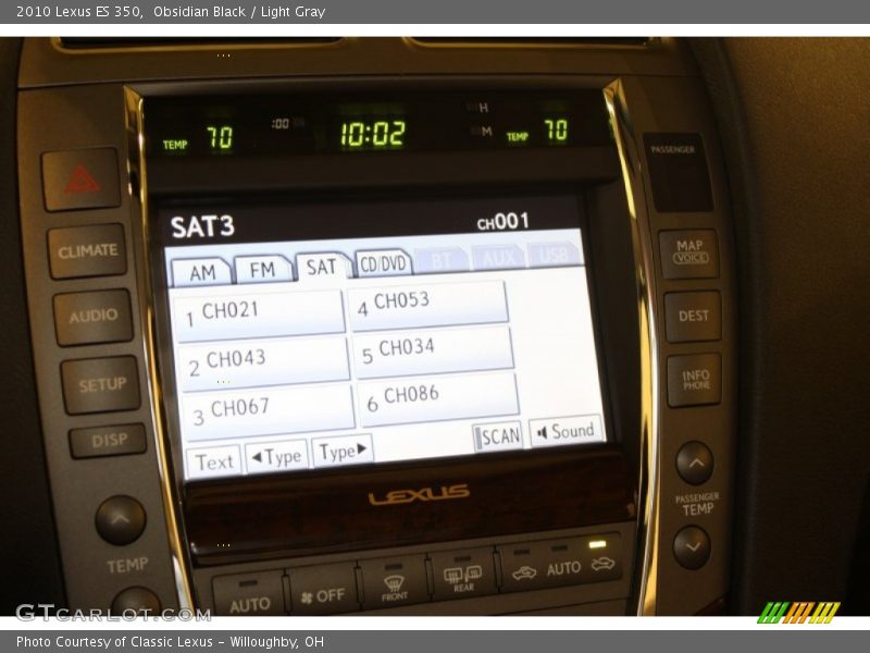 Obsidian Black / Light Gray 2010 Lexus ES 350