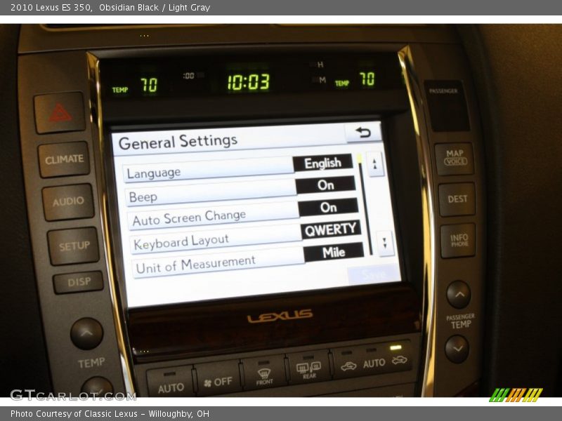 Obsidian Black / Light Gray 2010 Lexus ES 350