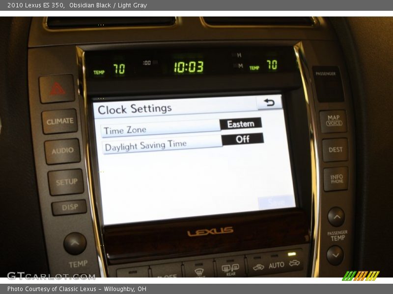 Obsidian Black / Light Gray 2010 Lexus ES 350