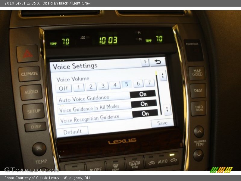 Obsidian Black / Light Gray 2010 Lexus ES 350