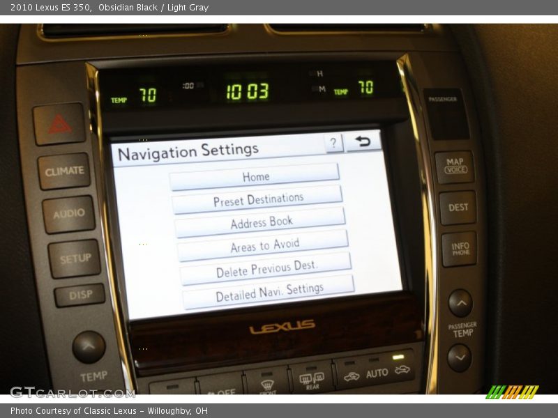 Obsidian Black / Light Gray 2010 Lexus ES 350