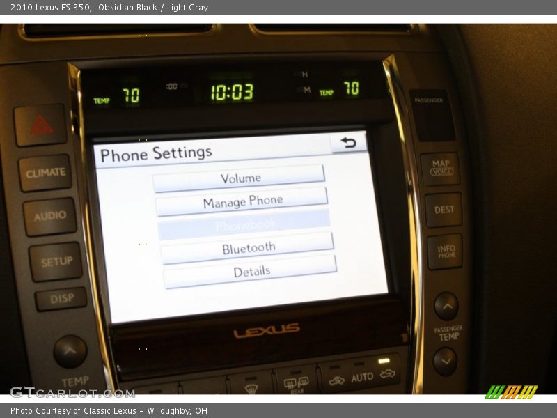 Obsidian Black / Light Gray 2010 Lexus ES 350