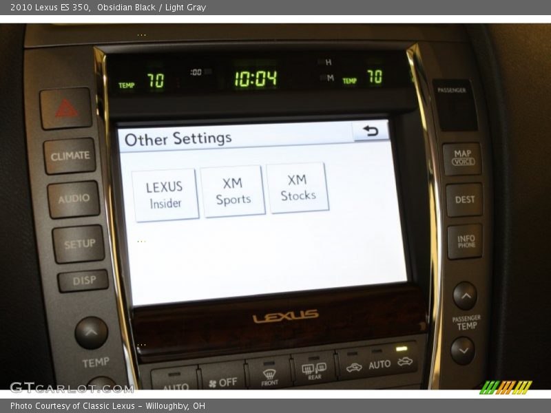 Obsidian Black / Light Gray 2010 Lexus ES 350