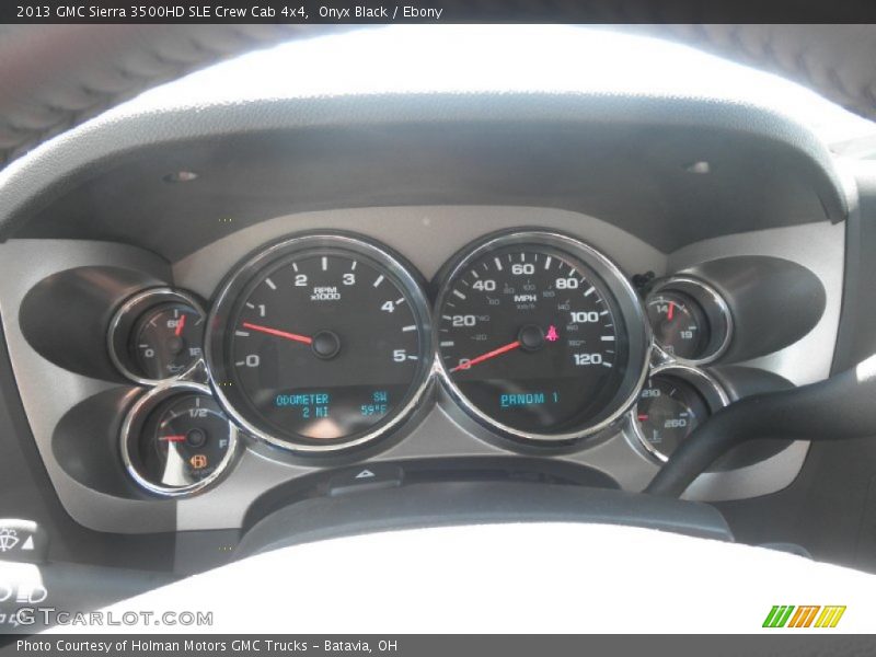 Onyx Black / Ebony 2013 GMC Sierra 3500HD SLE Crew Cab 4x4