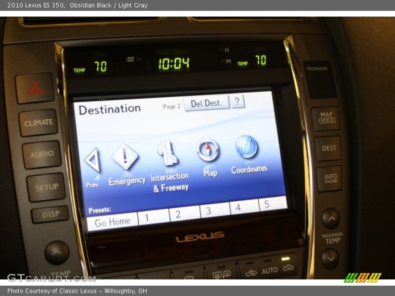 Obsidian Black / Light Gray 2010 Lexus ES 350