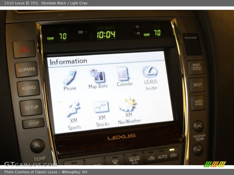 Obsidian Black / Light Gray 2010 Lexus ES 350