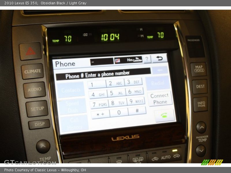Obsidian Black / Light Gray 2010 Lexus ES 350