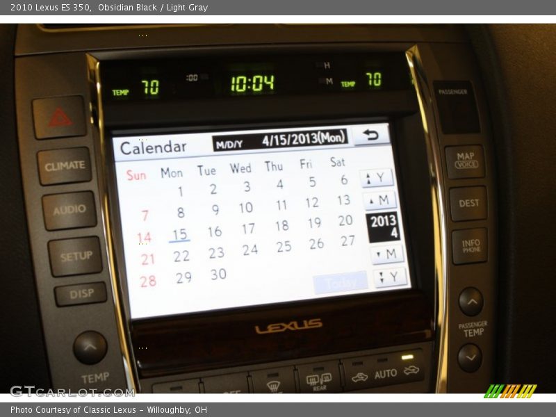 Obsidian Black / Light Gray 2010 Lexus ES 350