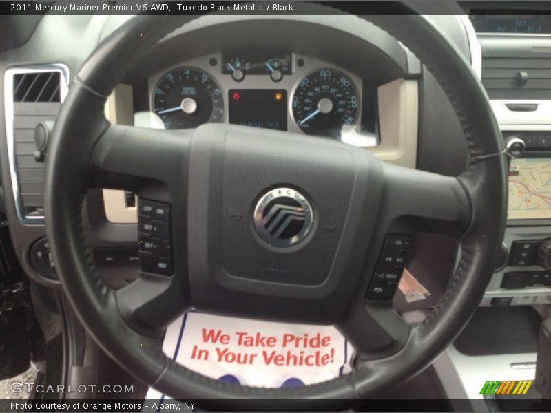 Tuxedo Black Metallic / Black 2011 Mercury Mariner Premier V6 AWD