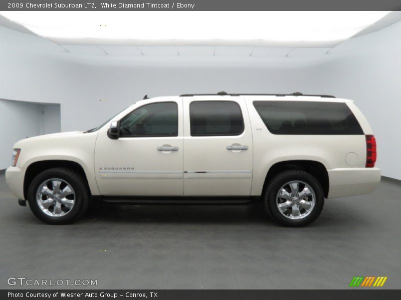 White Diamond Tintcoat / Ebony 2009 Chevrolet Suburban LTZ