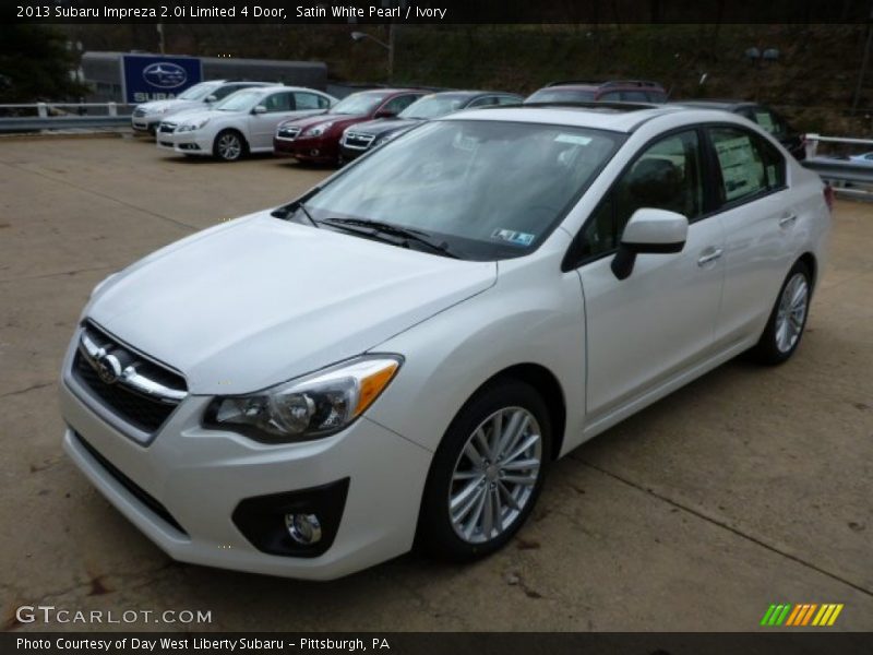 Satin White Pearl / Ivory 2013 Subaru Impreza 2.0i Limited 4 Door