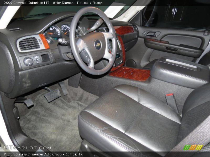 White Diamond Tintcoat / Ebony 2009 Chevrolet Suburban LTZ