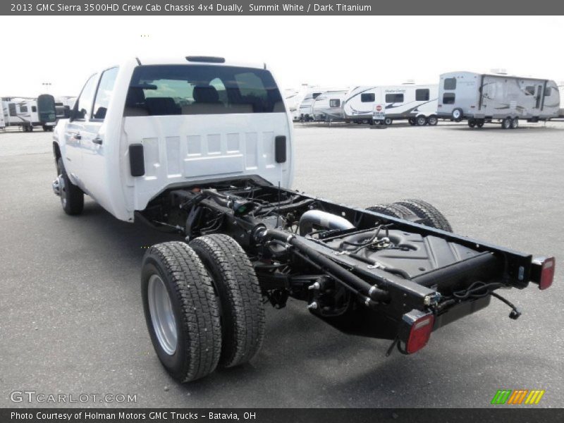 Summit White / Dark Titanium 2013 GMC Sierra 3500HD Crew Cab Chassis 4x4 Dually